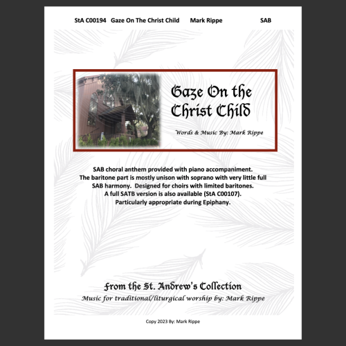 Gaze On The Christ Child - SAB (StA C00194)